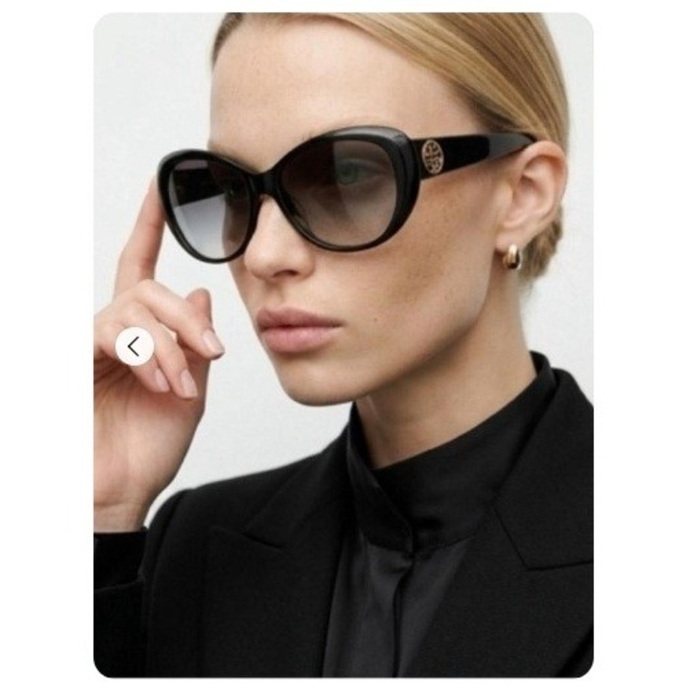 Tory Burch Black Cat Eye Sunglasses TY7005 501/11 56 15 135 3N